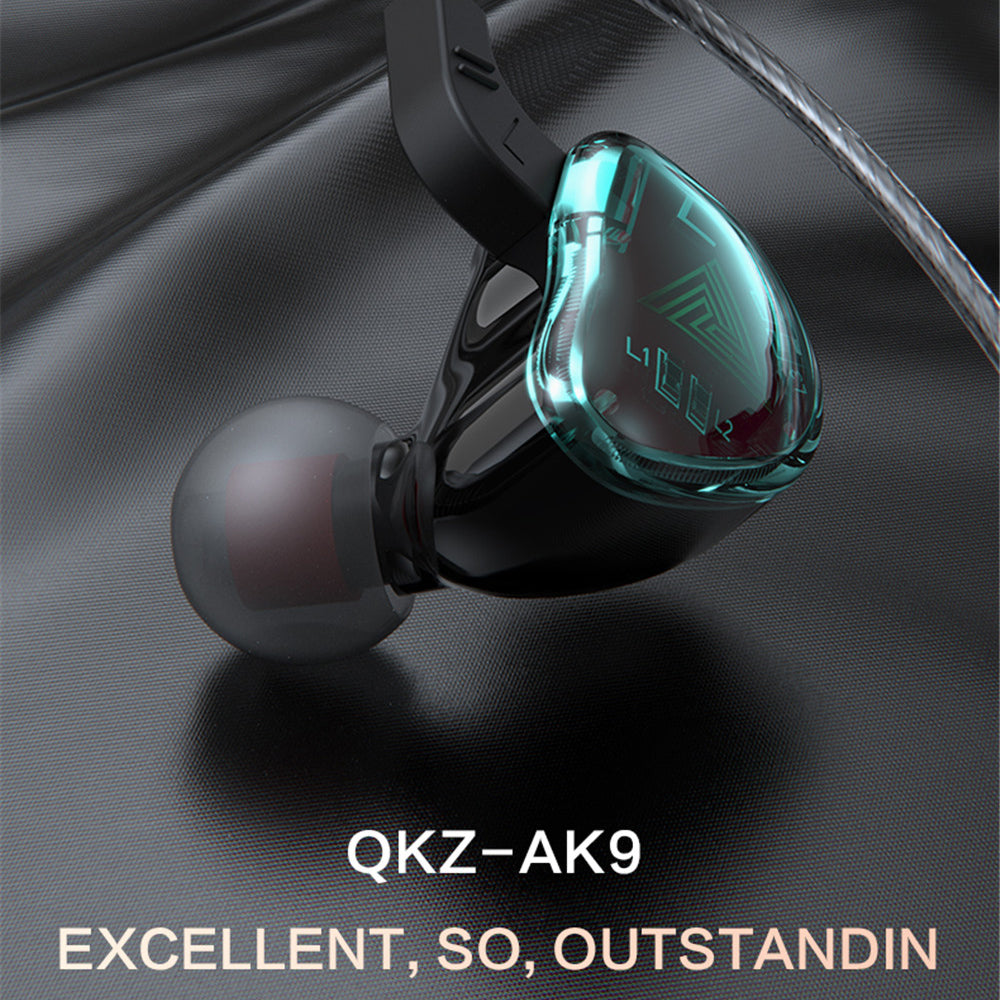 QKZ AK9 3.5mm Wired HiFi Heavy Bass Earphone Noise Canceling Sport Music In-ear Headset with Wire Control Mic QKZ AK9 3.5mm Wired HiFi Heavy Bass Earphone Noise Canceling Sport Music In-ear Headset with Wire Control Mic